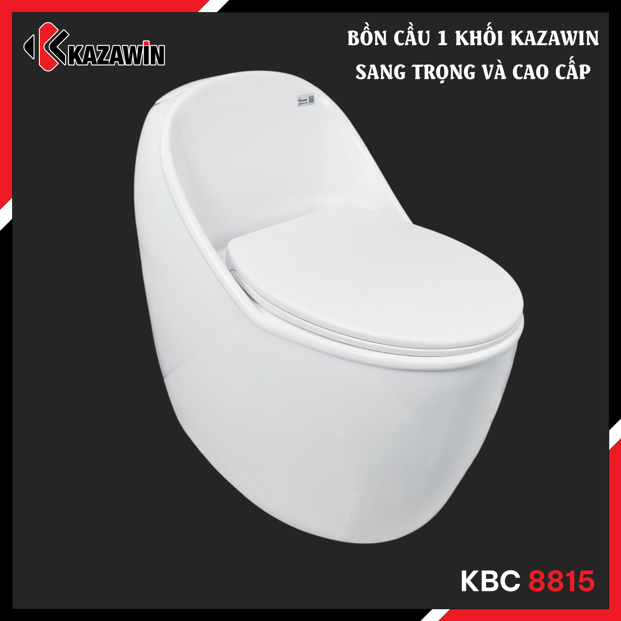 Bồn Cầu Một Khối KAZAWIN KBC 8815 Bồn Cầu Một Khối KAZAWIN KBC 8815