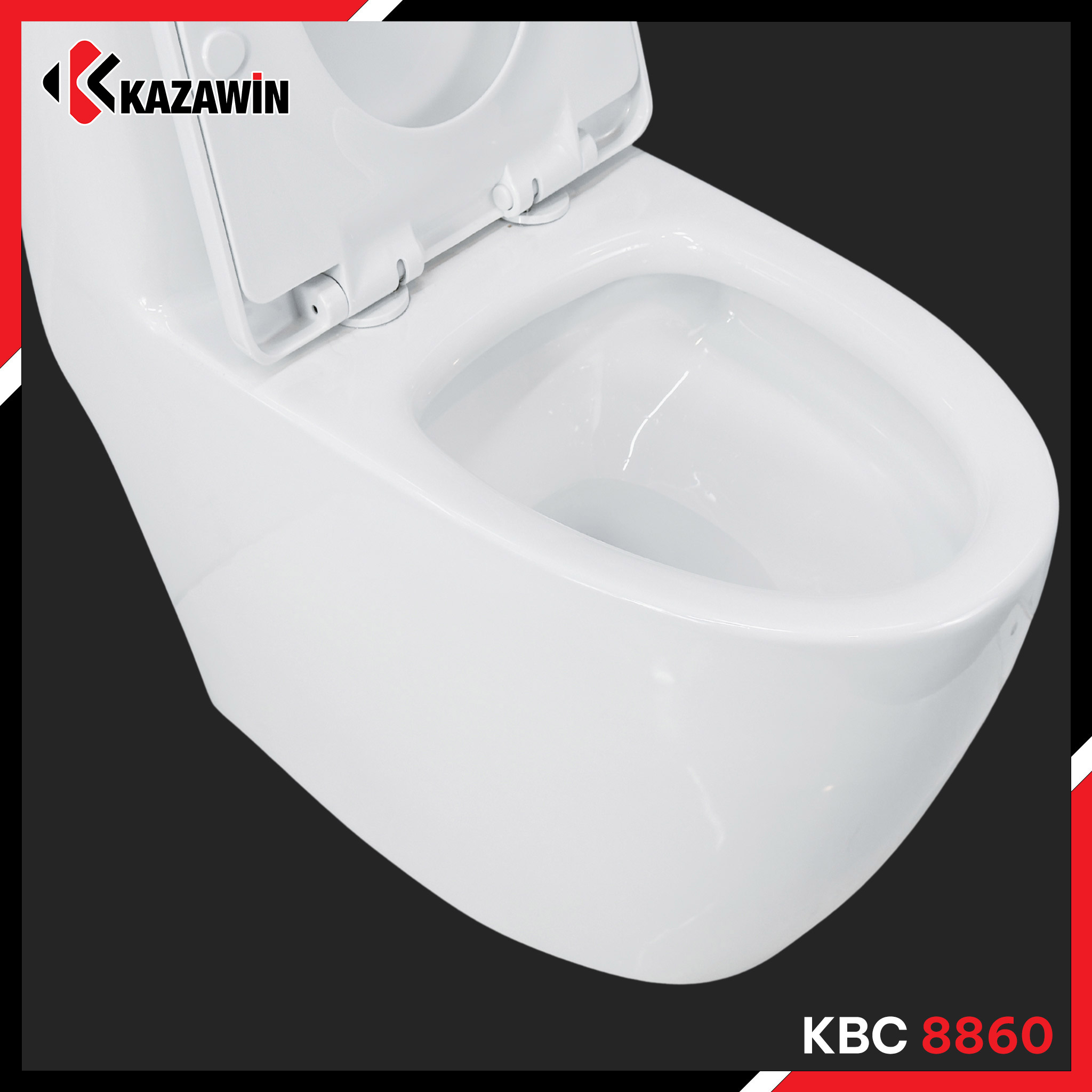 Bồn Cầu Một Khối KAZAWIN KBC 8860 công nghệ sứ Bồn cầu một khối Kazawin KBC 8860