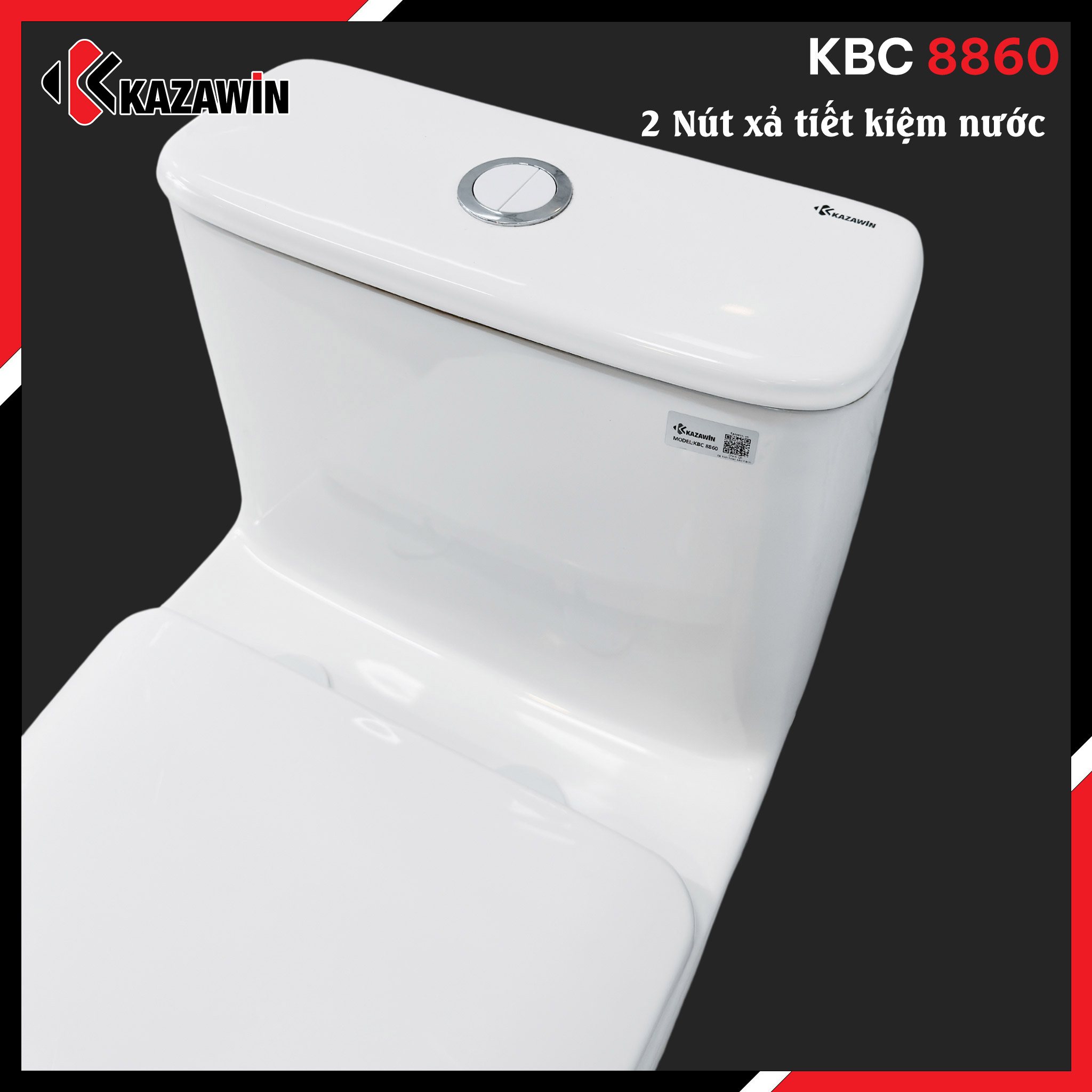 Bồn Cầu Một Khối KAZAWIN KBC 8860 - Ảnh 6