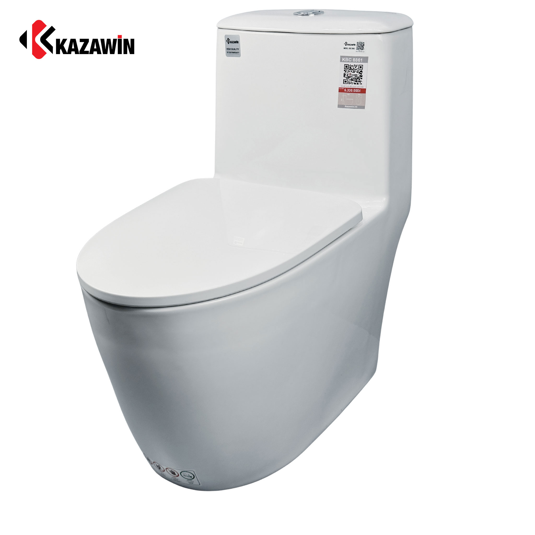 Bồn Cầu Một Khối KAZAWIN KBC 8861 thiết kế Bồn Cầu Một Khối Kazawin KBC 8861