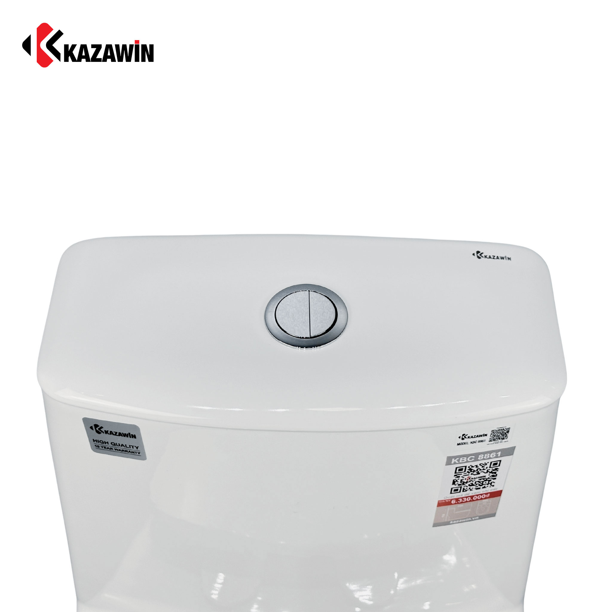 Bồn Cầu Một Khối KAZAWIN KBC 8861 công nghệ sứ Bồn Cầu Một Khối Kazawin KBC 8861