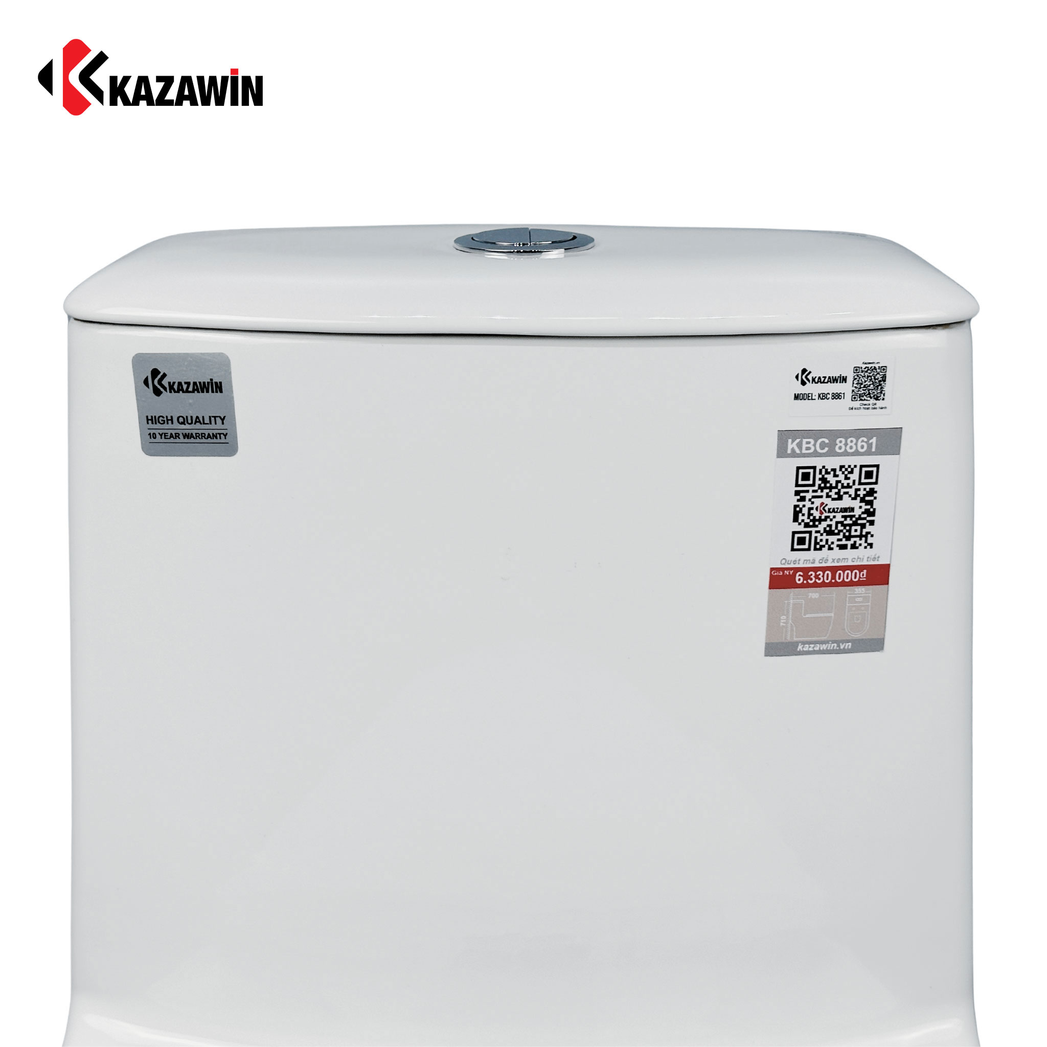 Bồn Cầu Một Khối KAZAWIN KBC 8861 - Ảnh 6
