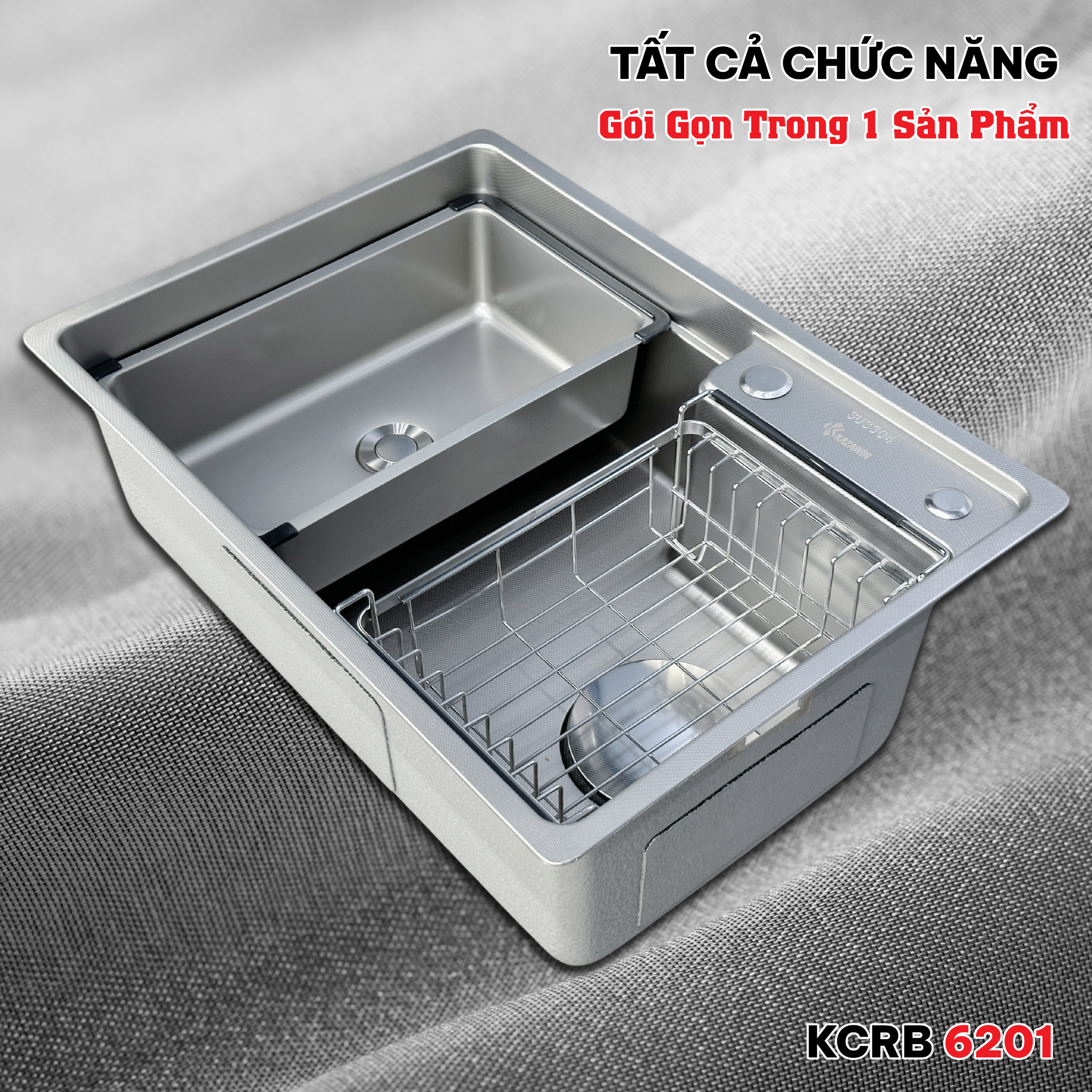 chậu rửa bát 1 hố Kazawin KCRB 6201 chậu rửa bát 1 hố Kazawin KCRB 6201