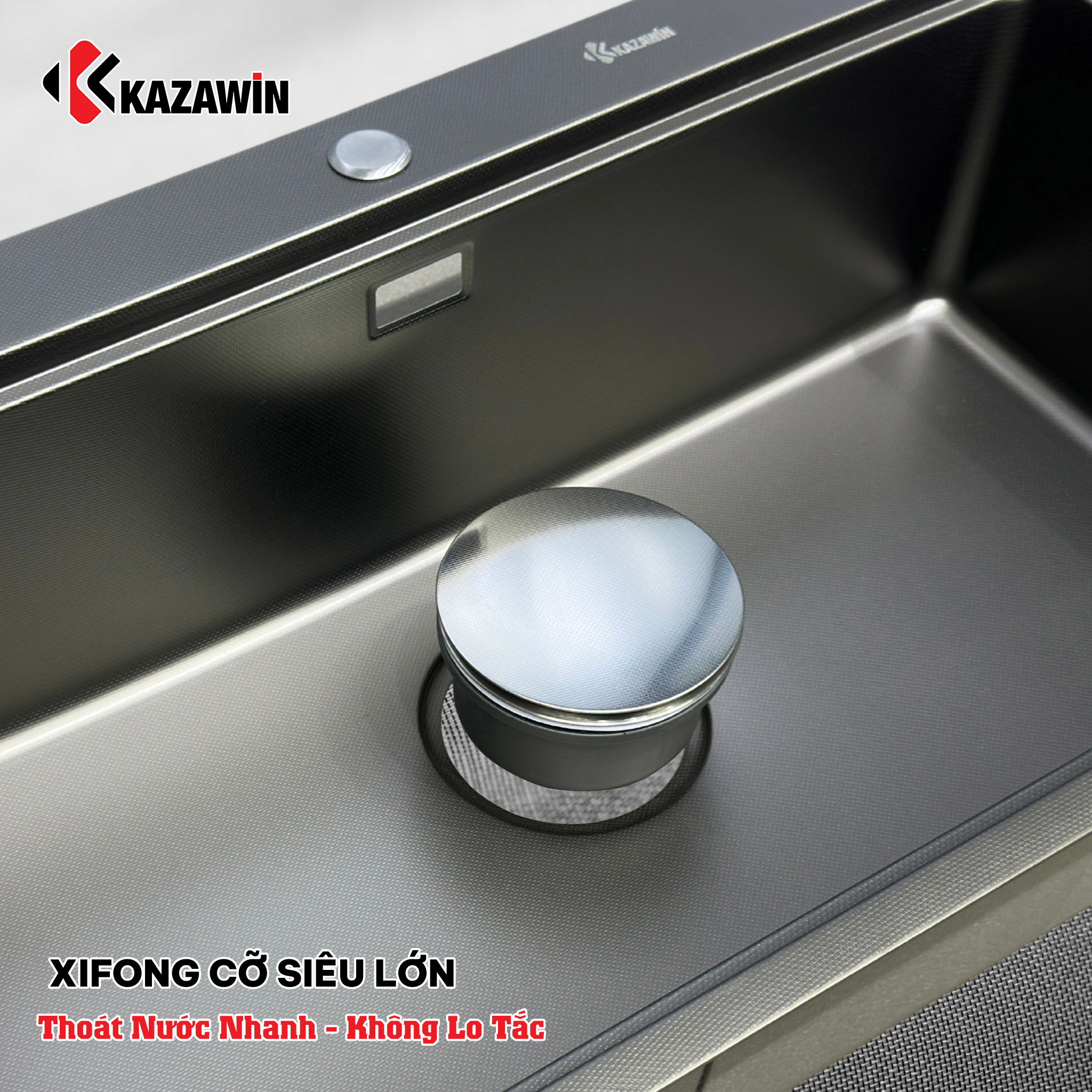 Xi phông chậu rửa bát 1 hố KCRB 7602