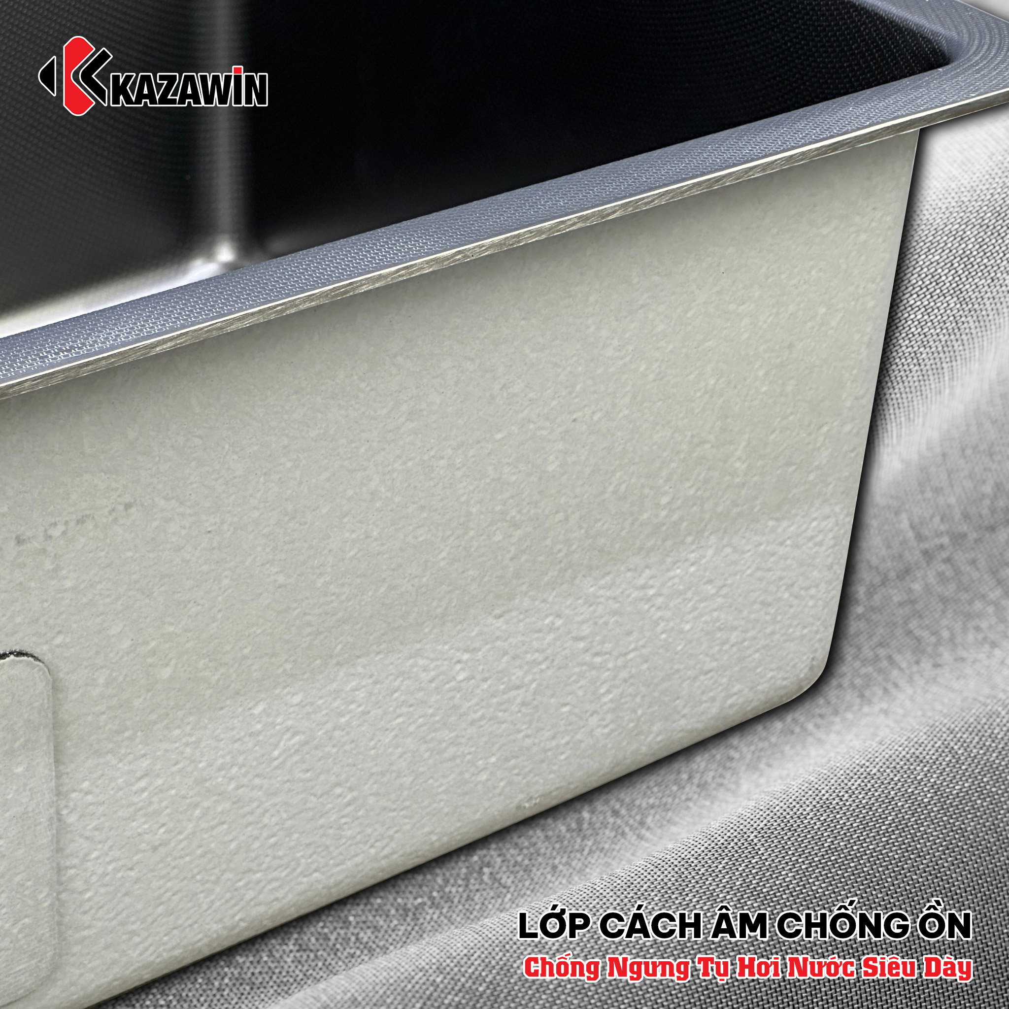 Chống ồn chậu rửa bát 1 hố KCRB 7602