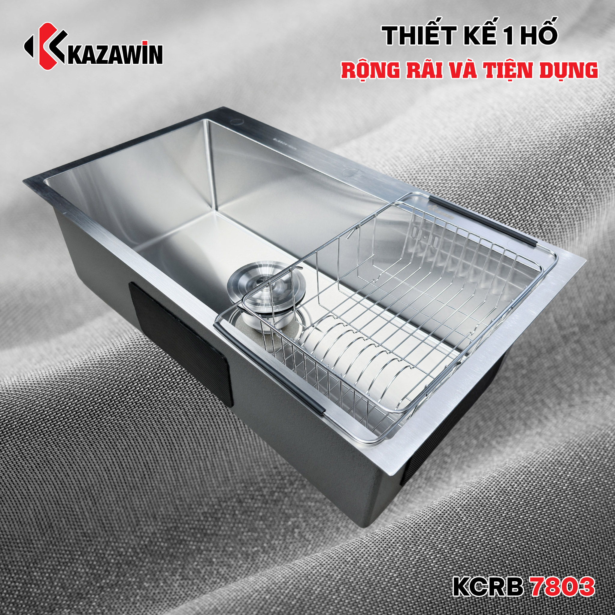 chậu rửa bát 1 hố Kazawin KCRB 7803