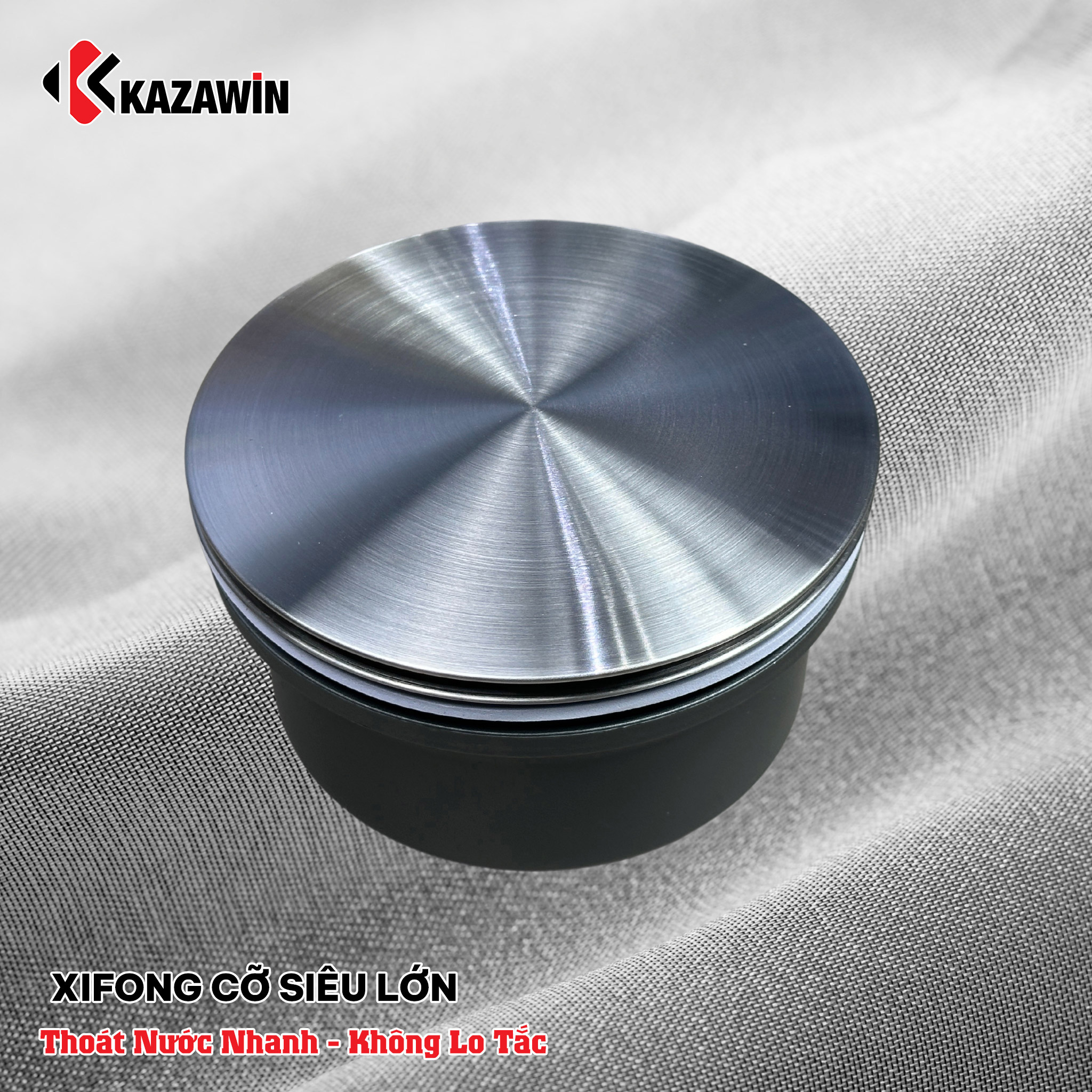 bộ xifong chậu rửa bát 2 hố cân Kazawin KCRB 8602