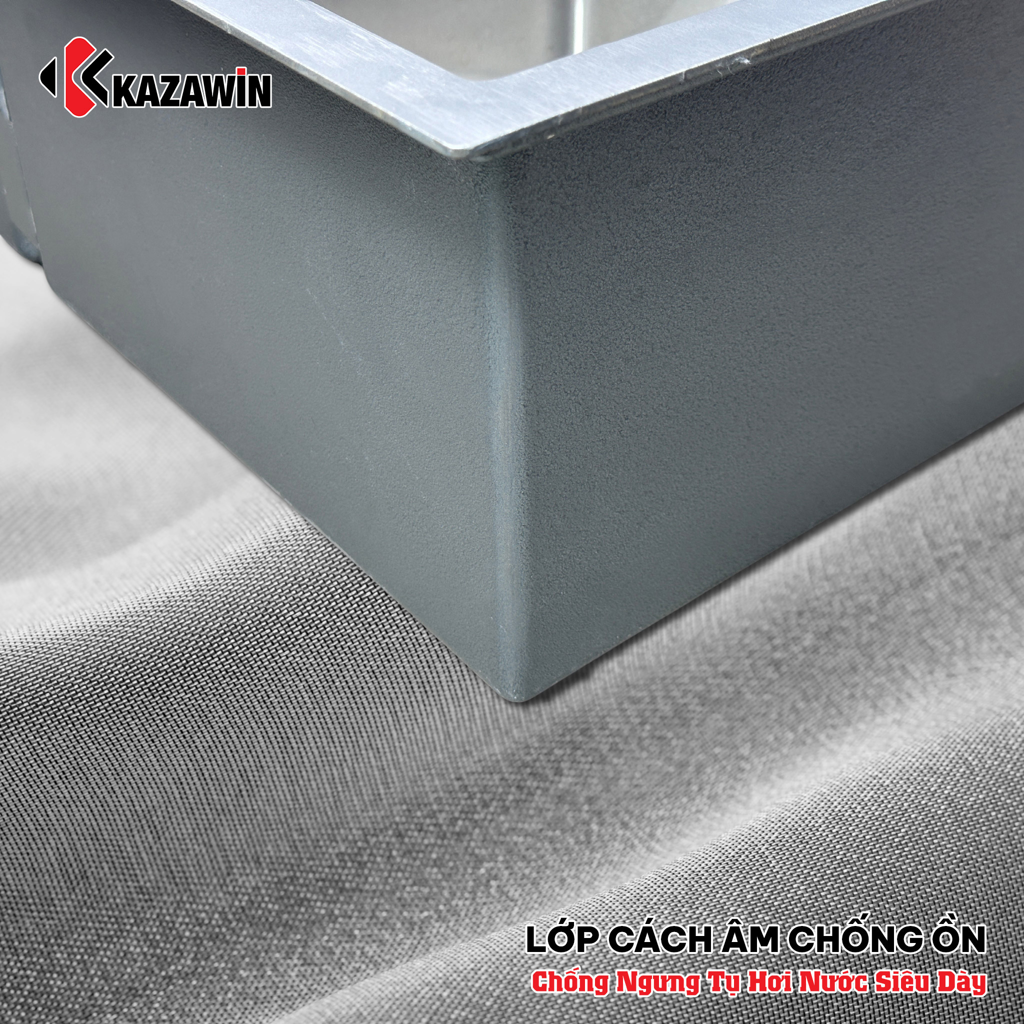 lớp cách ấm chậu rửa bát 2 hố cân Kazawin KCRB 8602