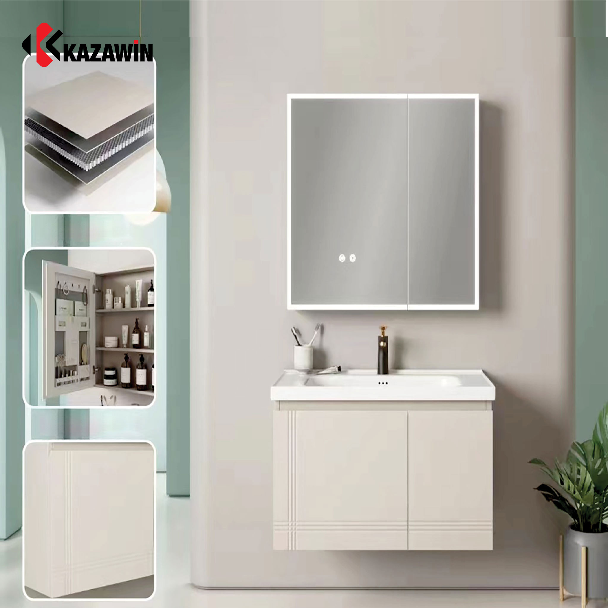 Tủ chậu lavabo Kazawin KTC 8003