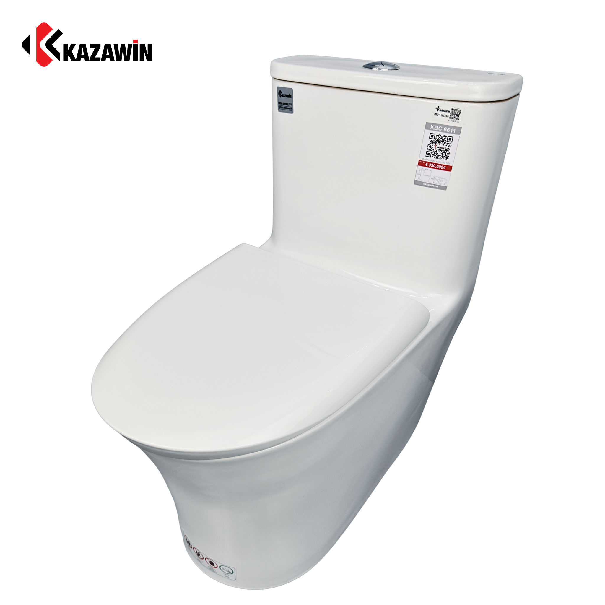 Bồn Cầu Một Khối KAZAWIN KBC 6611 - Ảnh 3