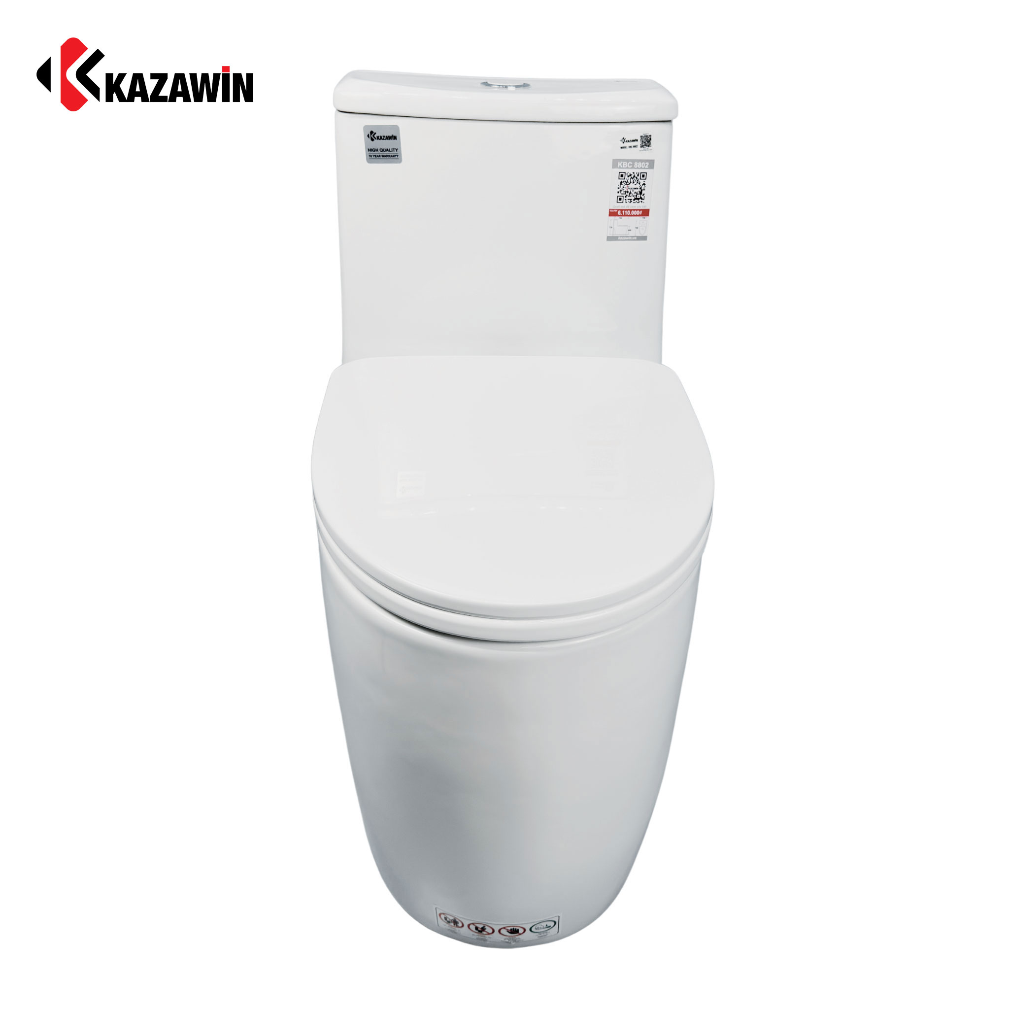 thiết kế Bồn Cầu Một Khối Kazawin KBC 8802