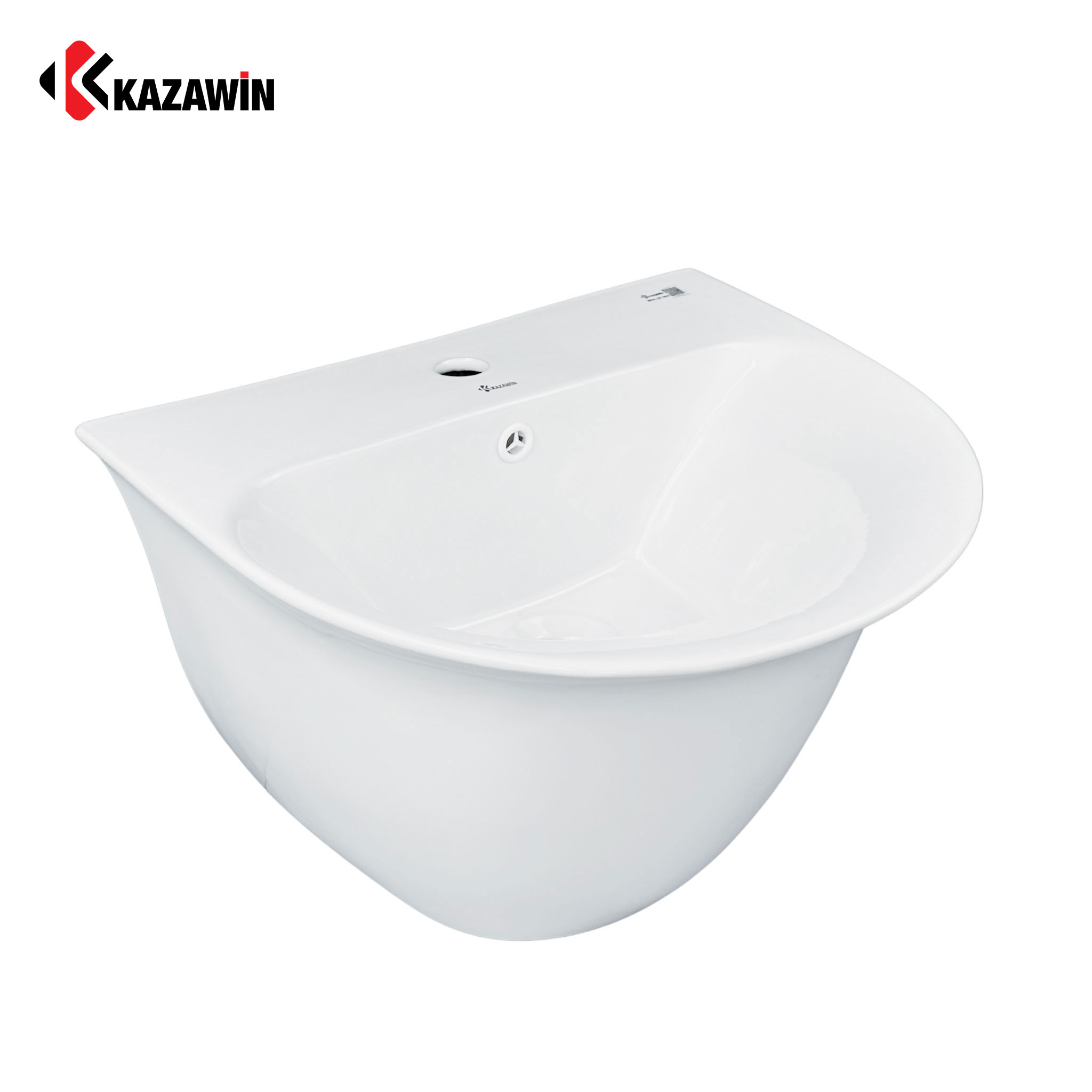 Chậu Rửa Mặt Treo Liền Chân KAZAWIN KCT 6605