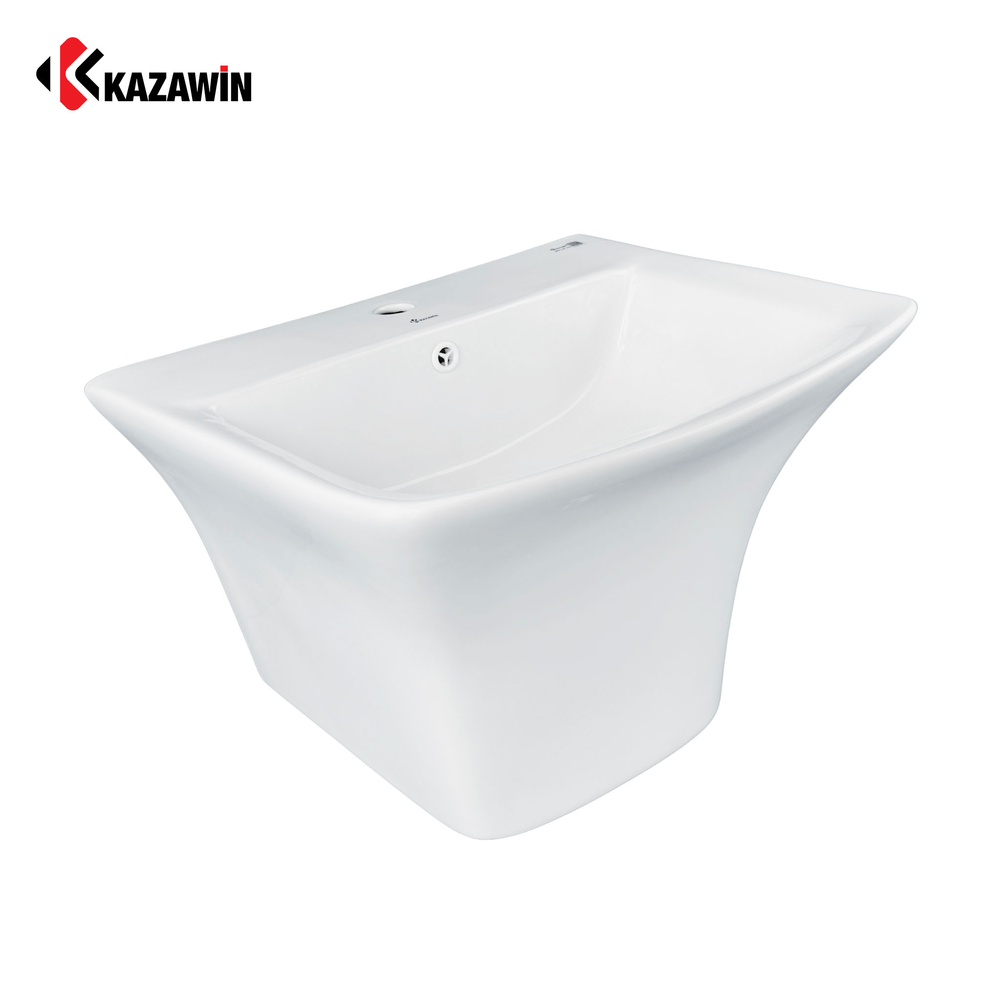 Chậu Lavabo Treo Liền Chân KAZAWIN KCT 6608